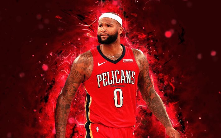 demarcus cousins wallpaper,basketball player,jersey,red,sportswear,facial hair