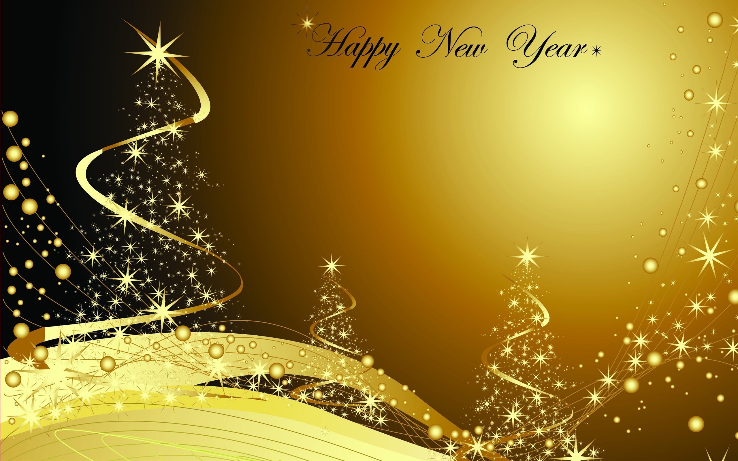 latest new year wallpaper,text,christmas eve,gold,yellow,tree