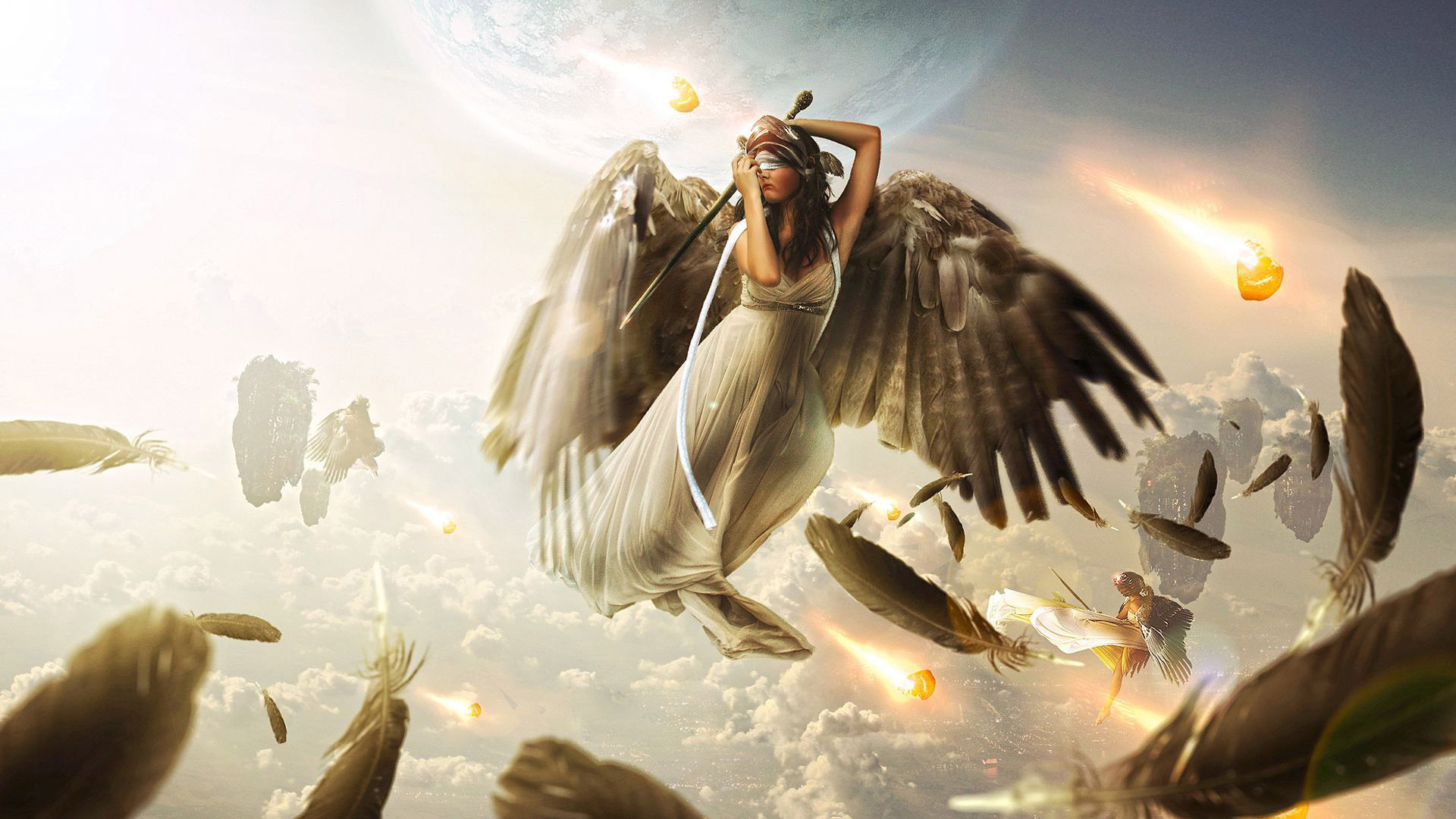 anjos wallpaper,angel,cg artwork,wing,supernatural creature,fictional character