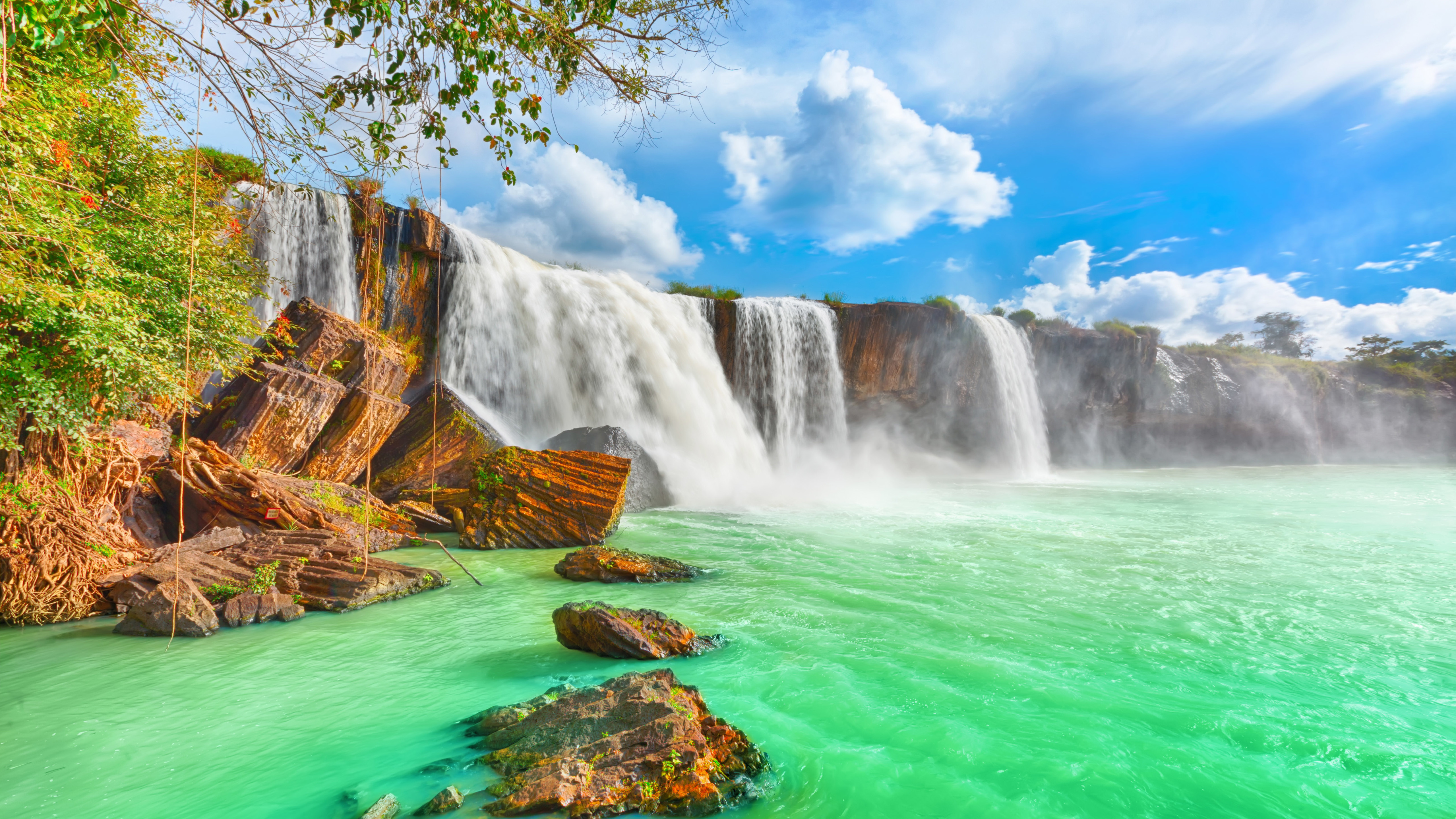 5120x2880 wallpaper,waterfall,body of water,water resources,natural landscape,nature