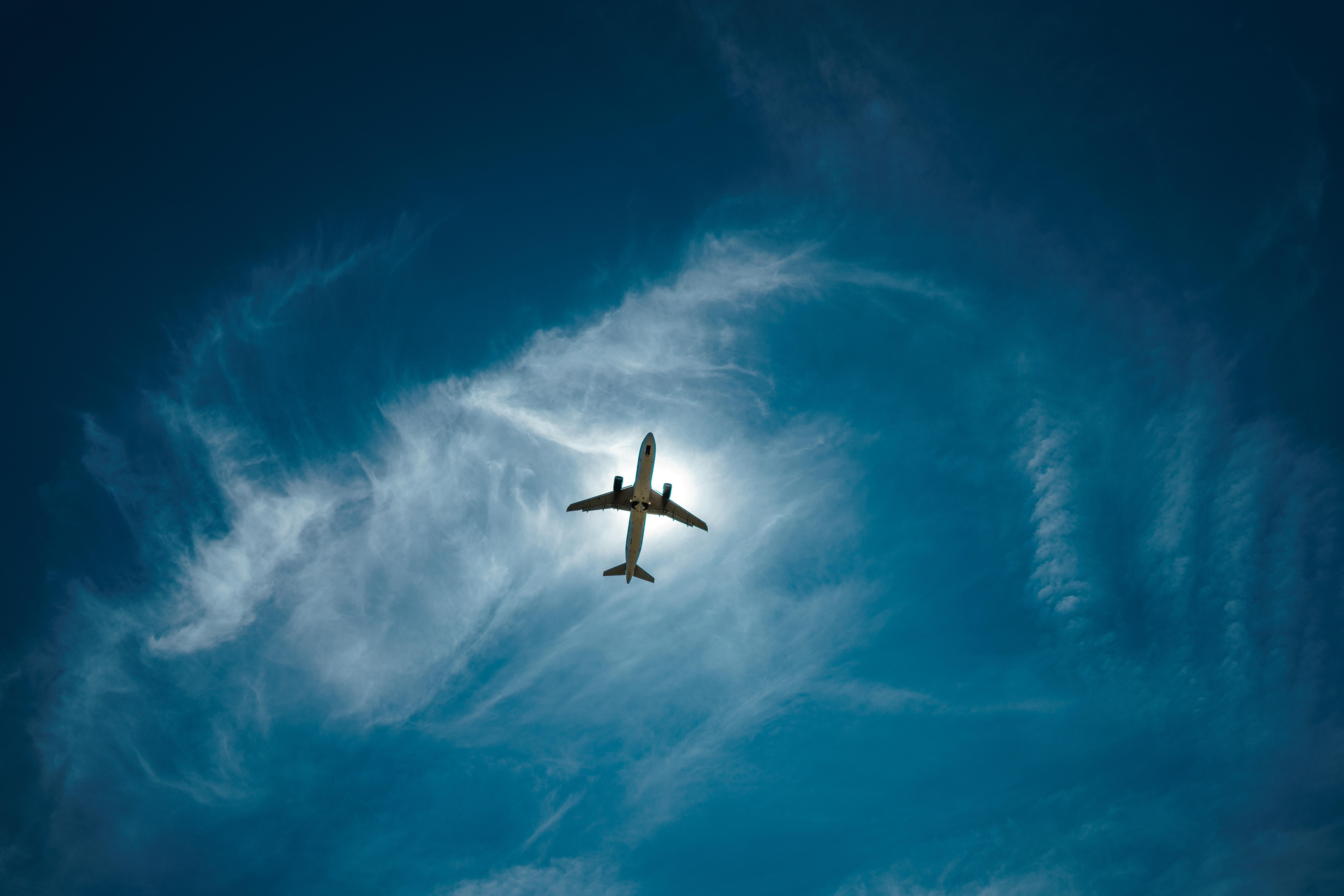 フライト壁紙,空,青い,飛行機,雰囲気,雲