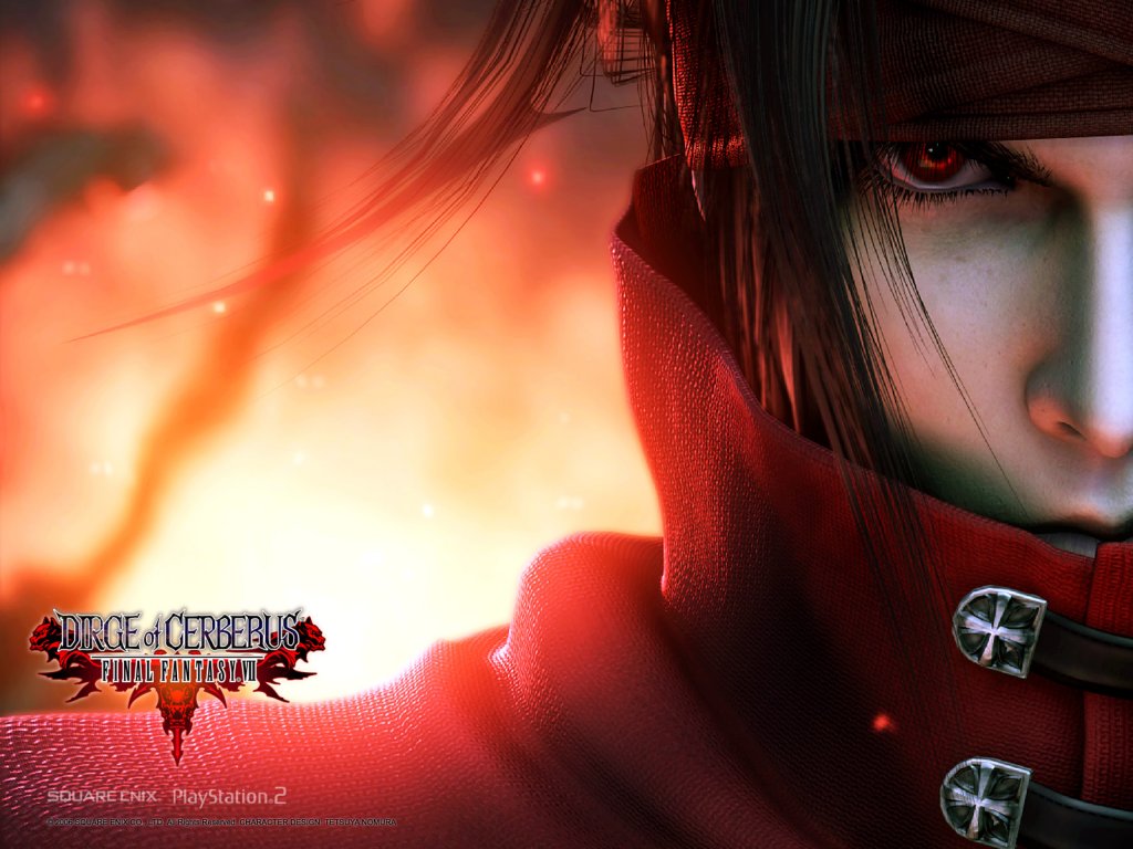 vincent valentine wallpaper,red,games,pc game,cg artwork,action adventure game