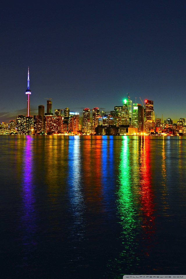 toronto iphone wallpaper,cityscape,skyline,city,metropolitan area,night