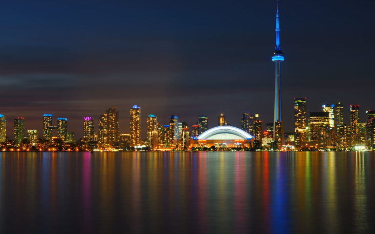 toronto fond d'écran hd,paysage urbain,horizon,zone métropolitaine,ville,nuit