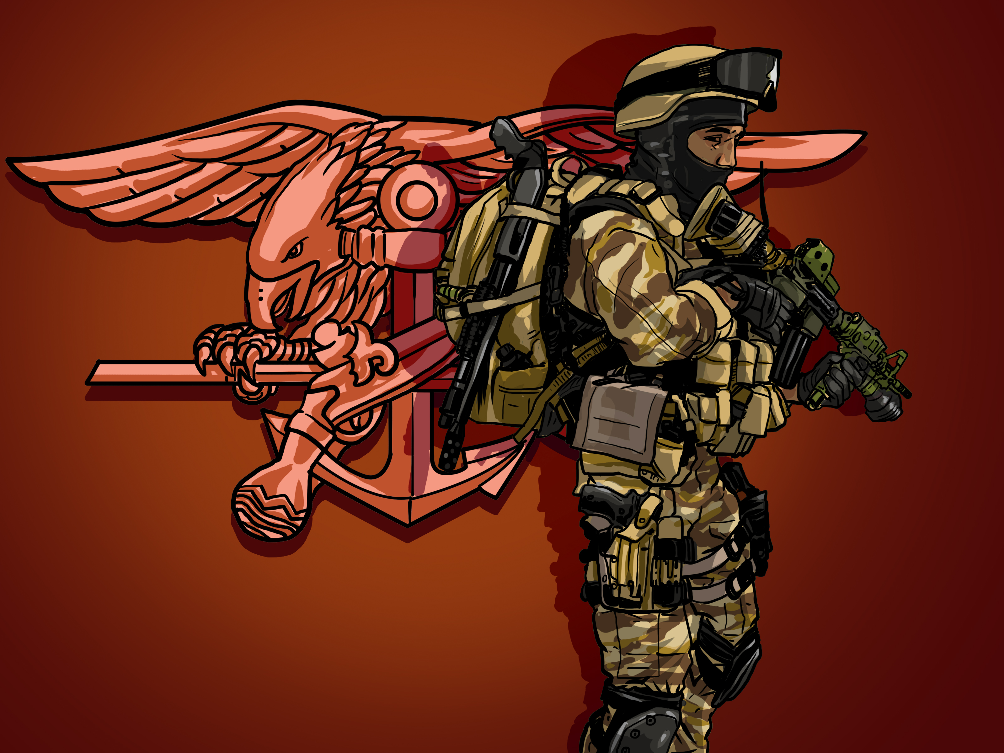 us navy seals wallpaper,soldier,design,illustration,infantry,grenadier