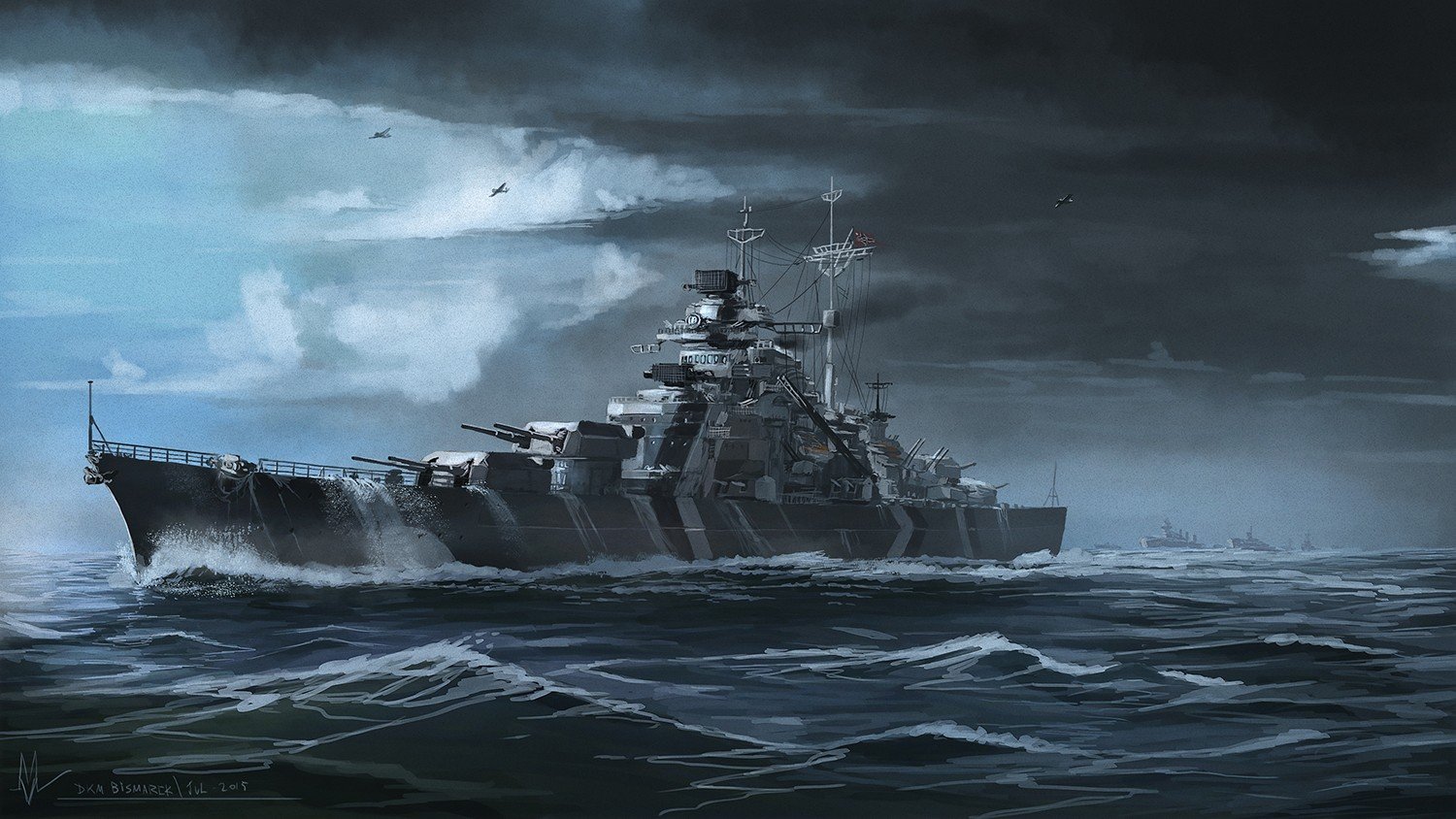 bismarck wallpaper,battleship,warship,ship,naval ship,heavy cruiser