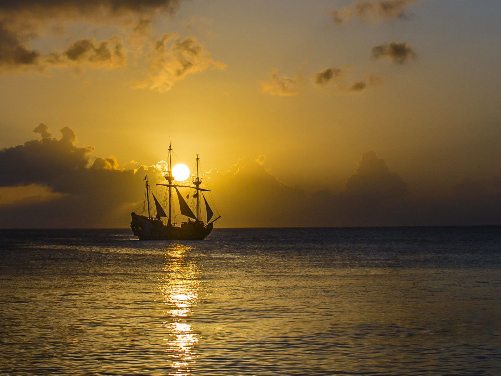 old ship wallpaper,sky,boat,sunset,horizon,vehicle