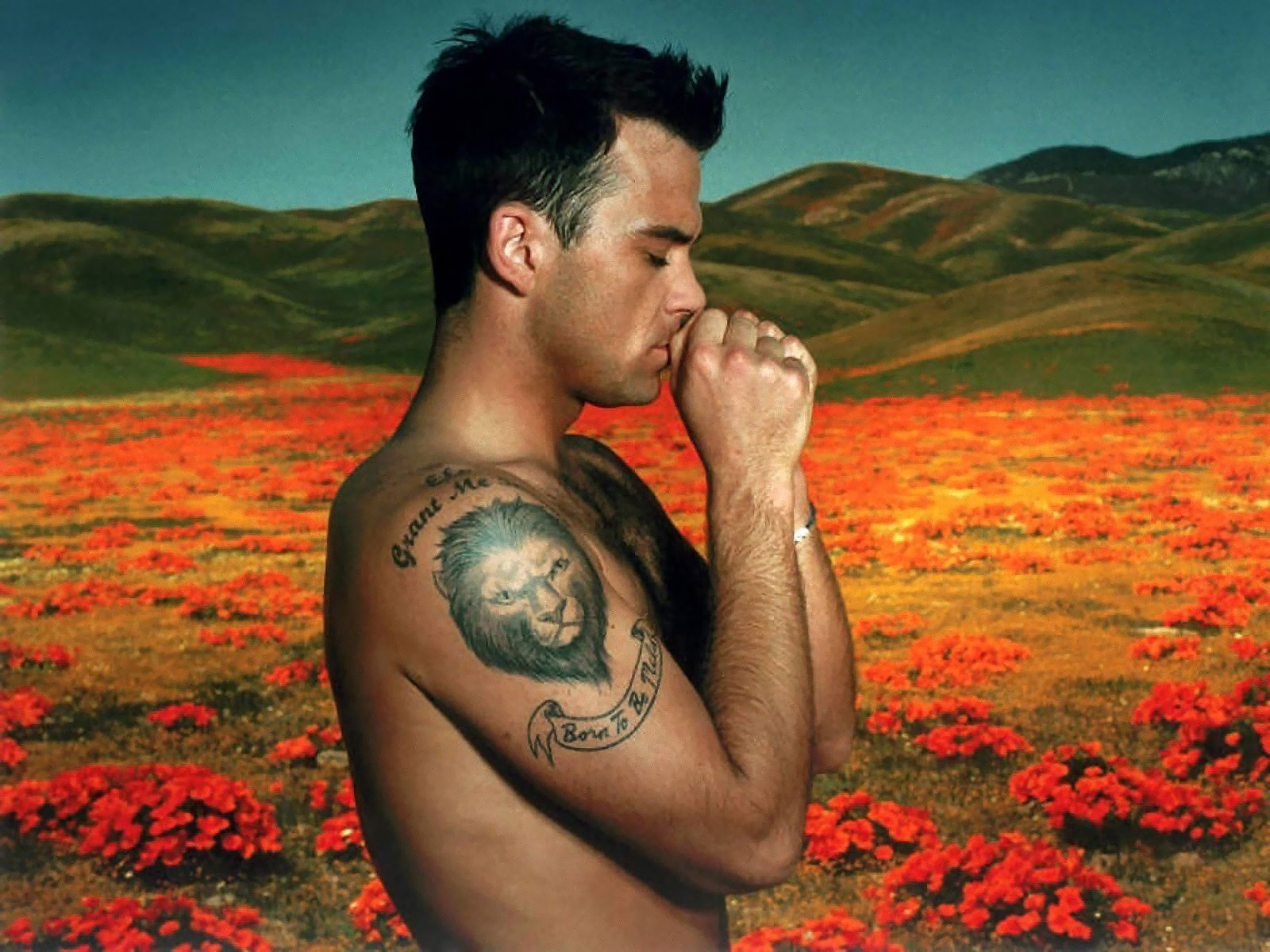 fond d'écran robbie williams,tatouage,humain,torse nu,la photographie,cool