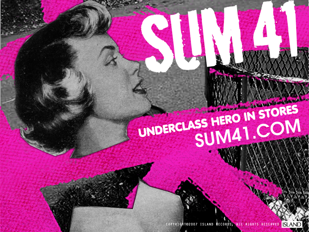 sum 41 wallpaper,text,font,album cover,pink,graphic design