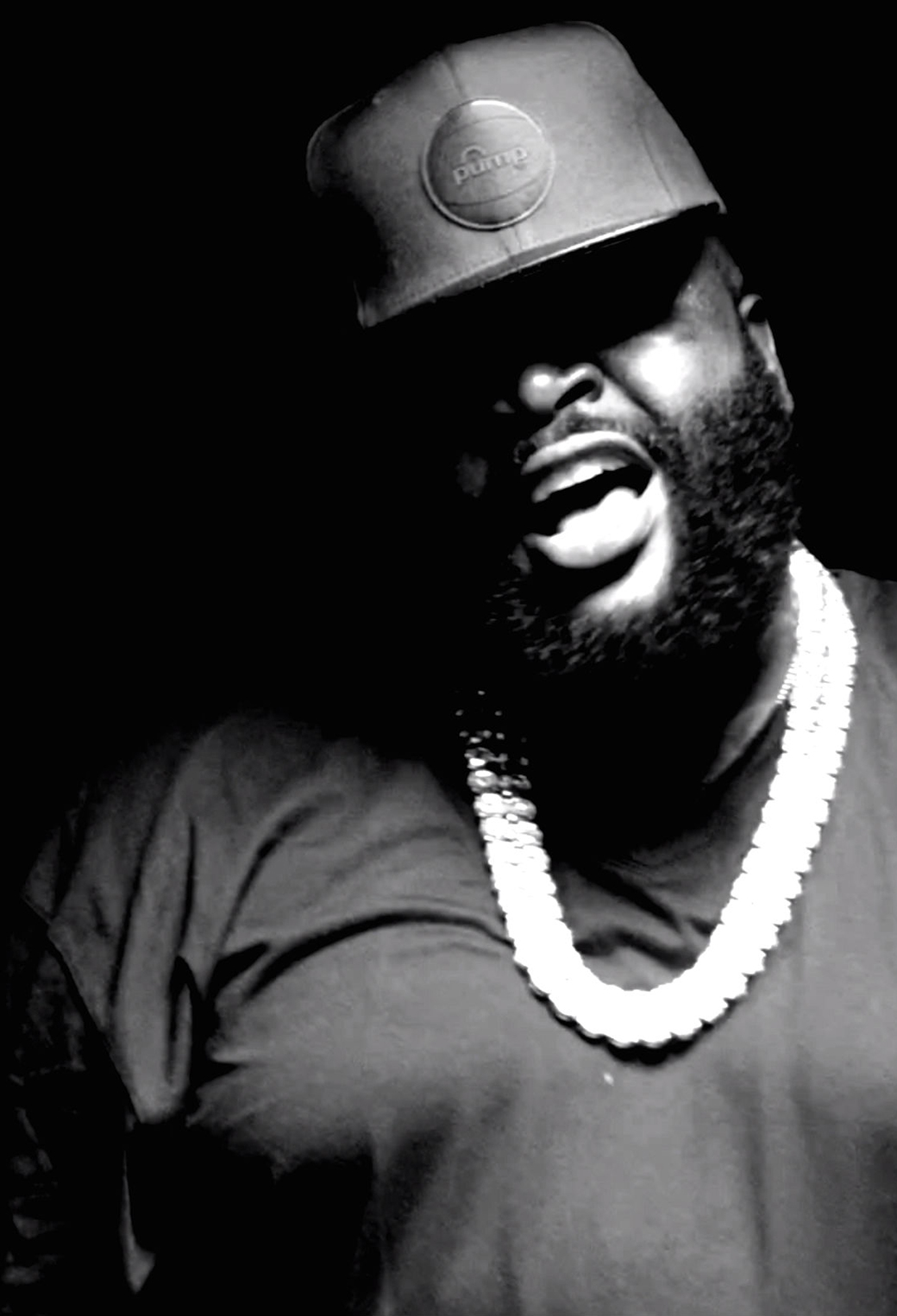rick ross wallpaper,black and white,photography,music,rapper