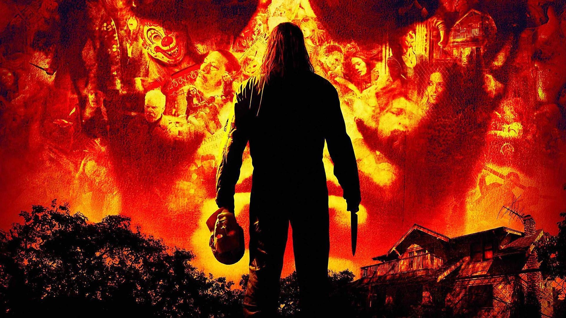 rob zombie wallpaper,demon,illustration,flame,fictional character,geological phenomenon