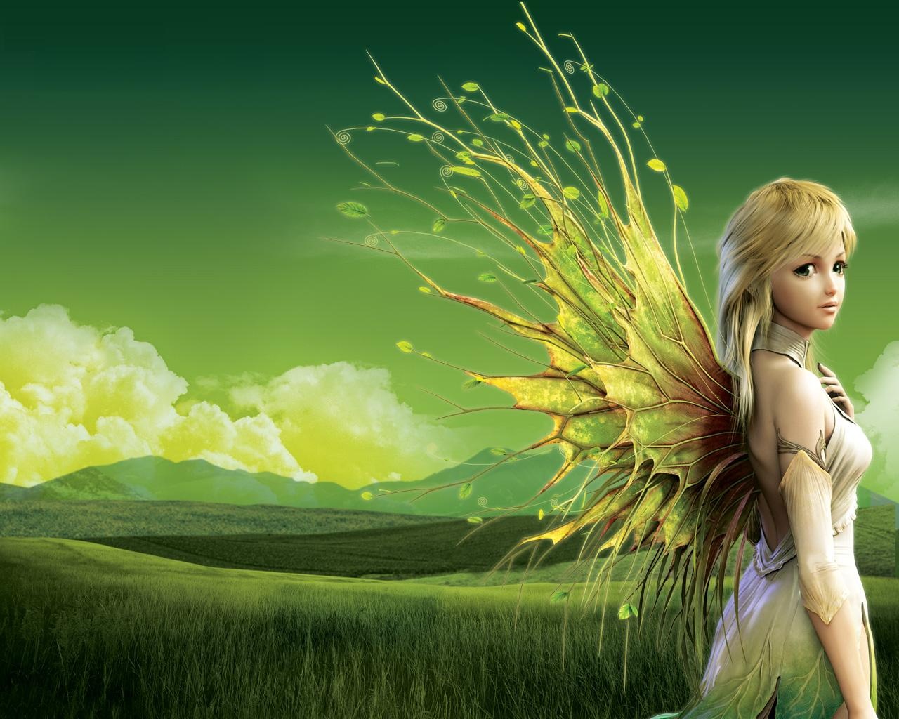 pixie wallpaper,natur,grün,natürliche landschaft,cg kunstwerk,tagtraum