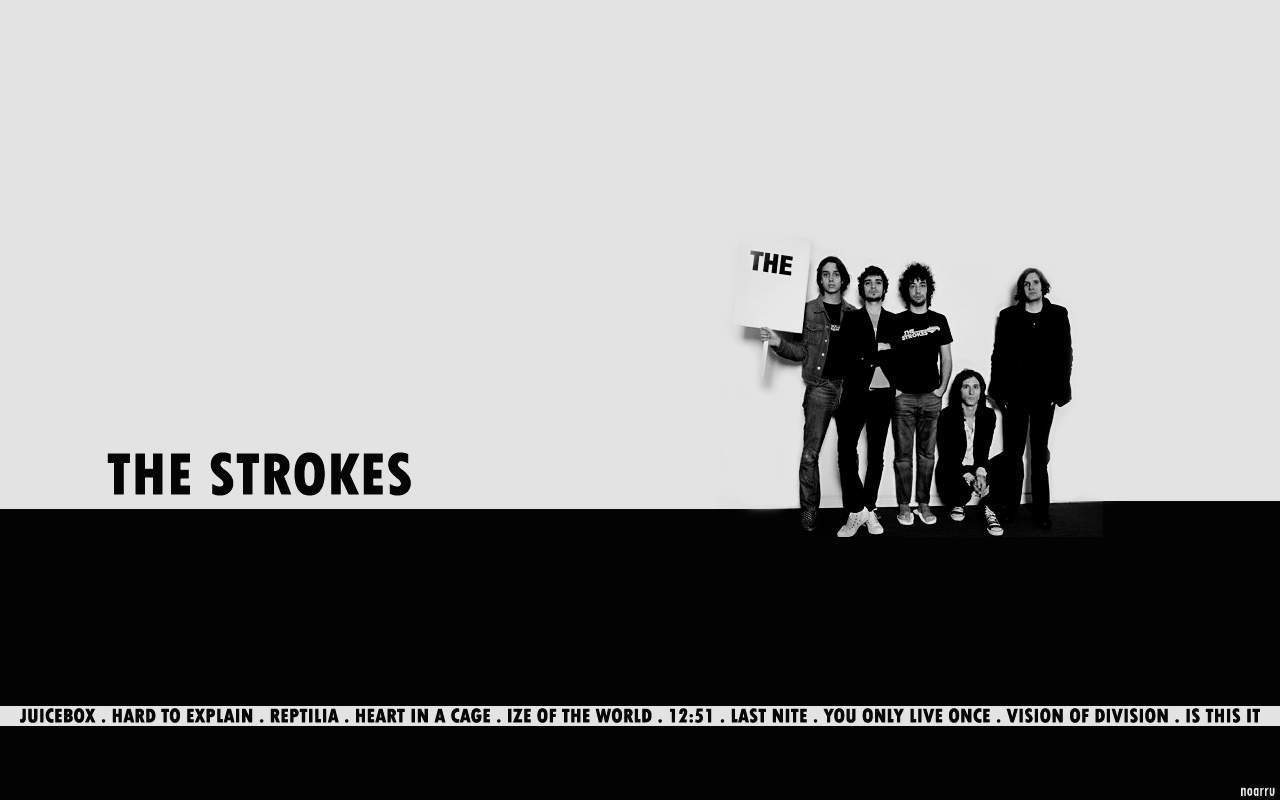 the strokes wallpaper,font,photograph,white,text,black and white