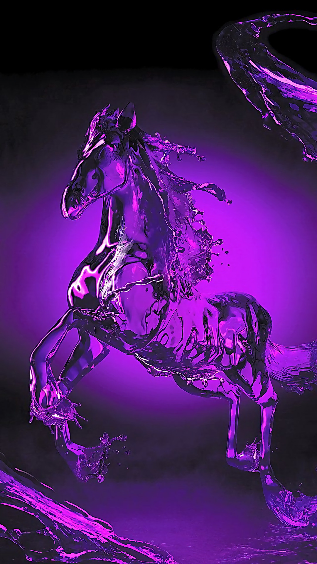 tiefviolette tapete,lila,violett,pferd,hengst,grafikdesign