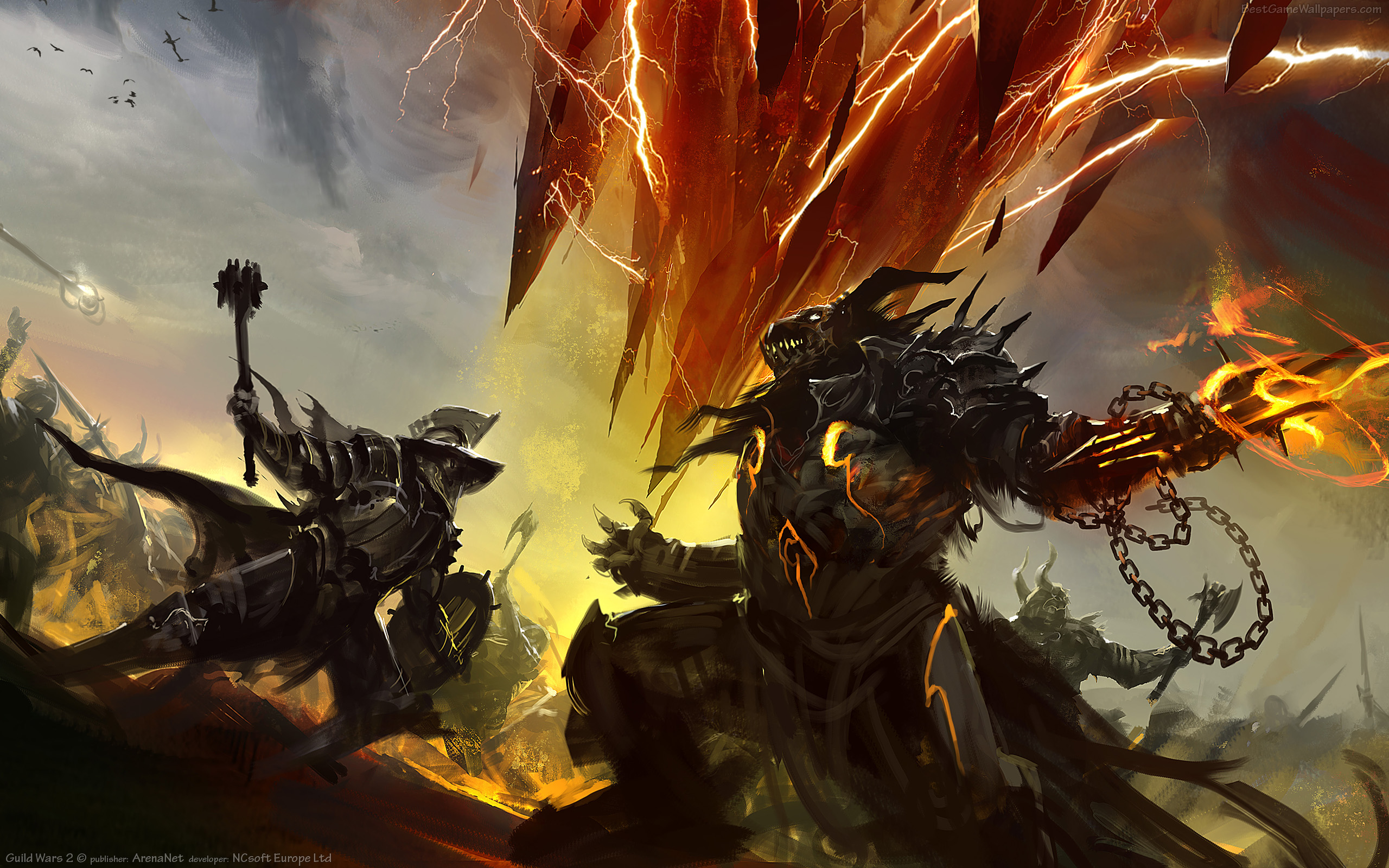 epic battle wallpaper,action adventure game,cg artwork,strategy video game,pc game,geological phenomenon