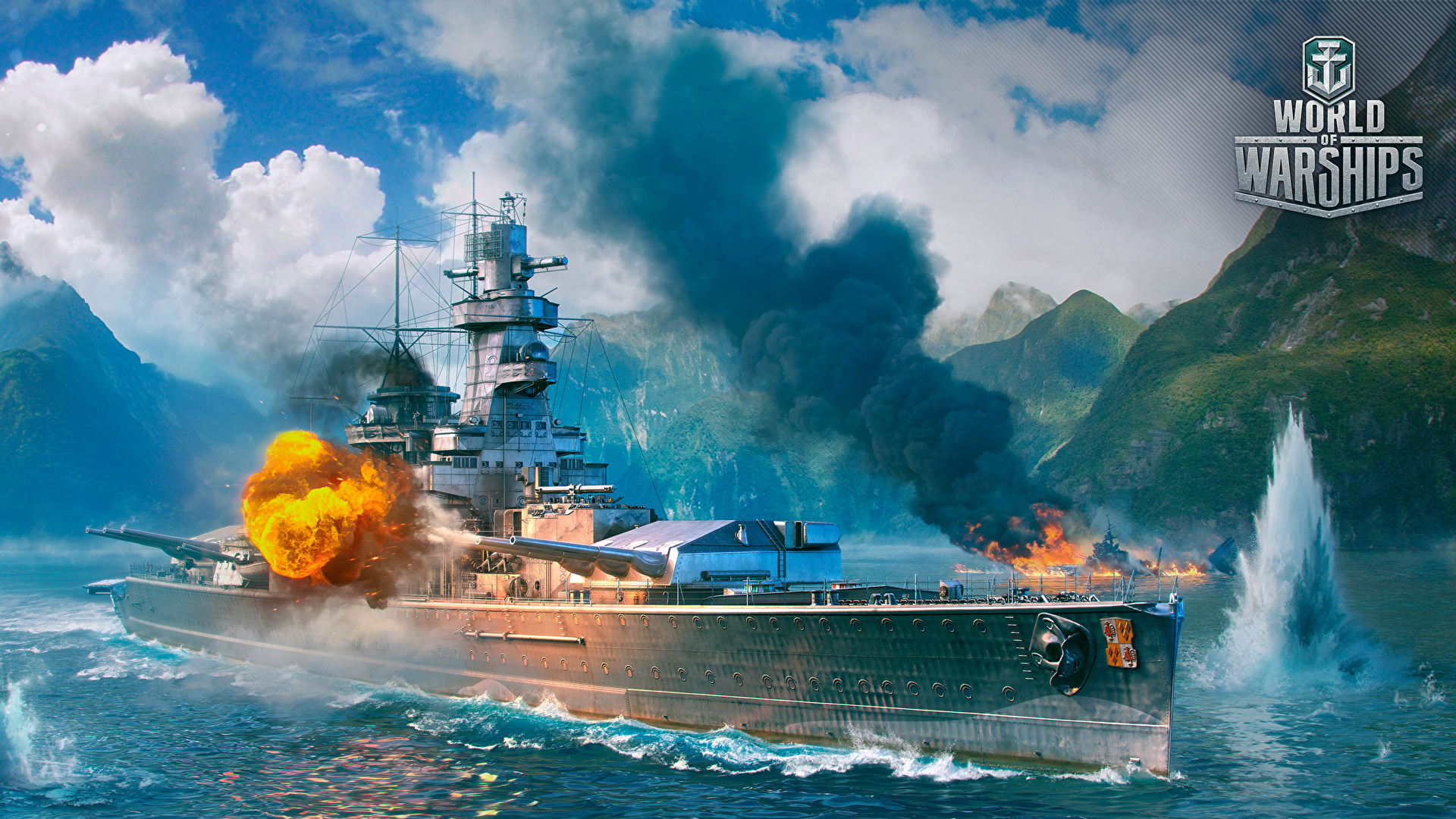 world of warships wallpaper hd,warship,vehicle,naval ship,battleship,ship