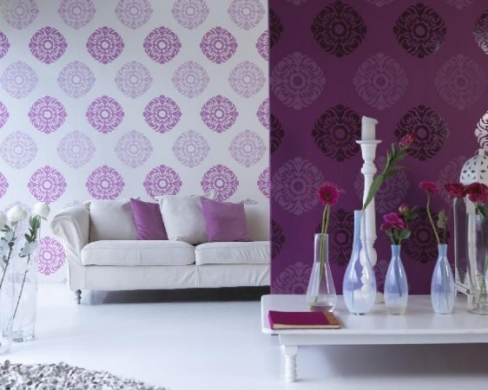 funky wallpapers for kitchens,purple,violet,wallpaper,living room,interior design