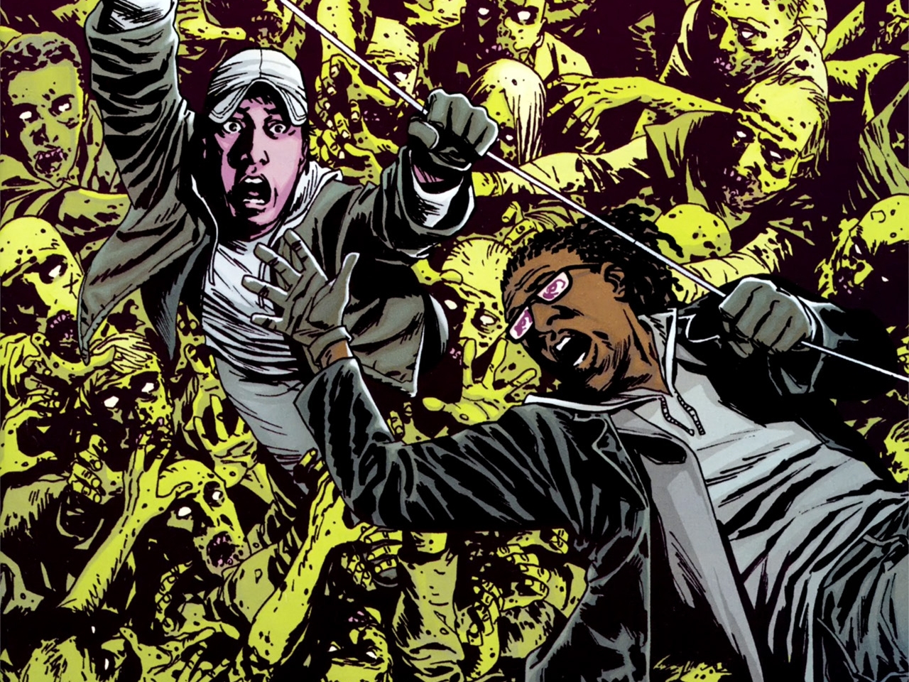 the walking dead comic wallpaper,comics,fiction,illustration,fictional character,art