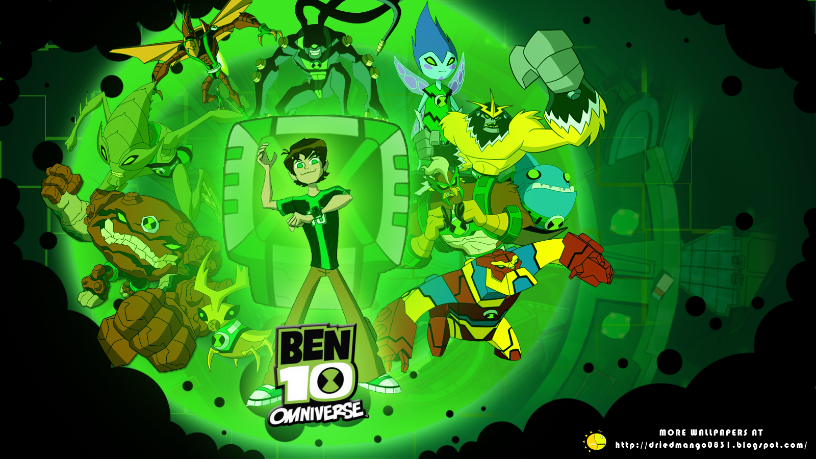 fondo de pantalla de ben 10 omniverse,verde,dibujos animados,ilustración,personaje de ficción,diseño gráfico