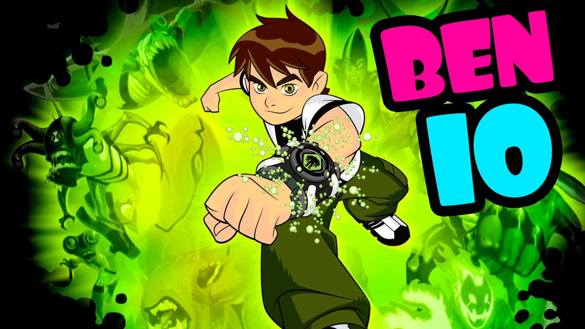 ben 10 omniverse tapete,karikatur,grün,erfundener charakter,anime,animation