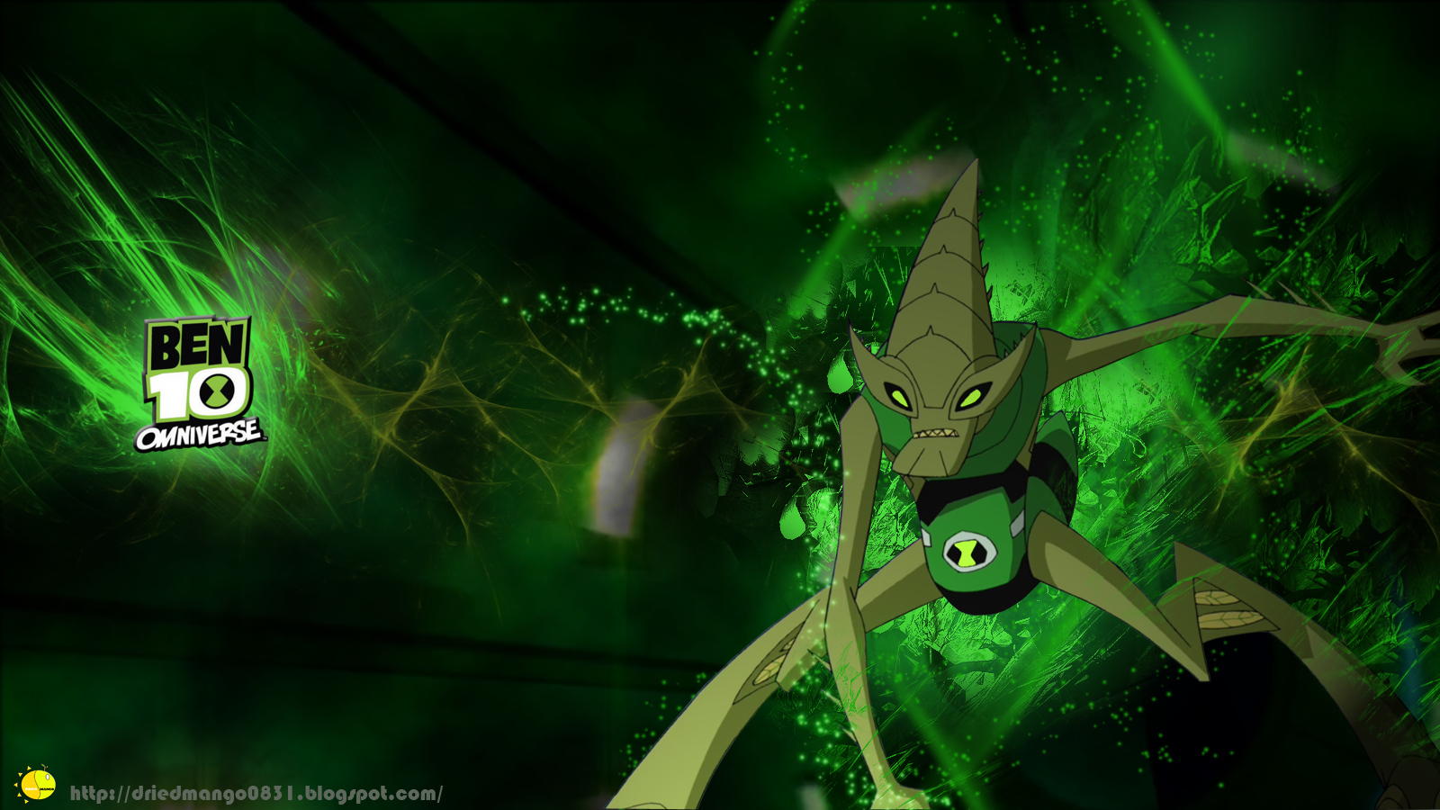 ben 10 omniverse wallpaper,green,screenshot,fictional character,graphic design,organism