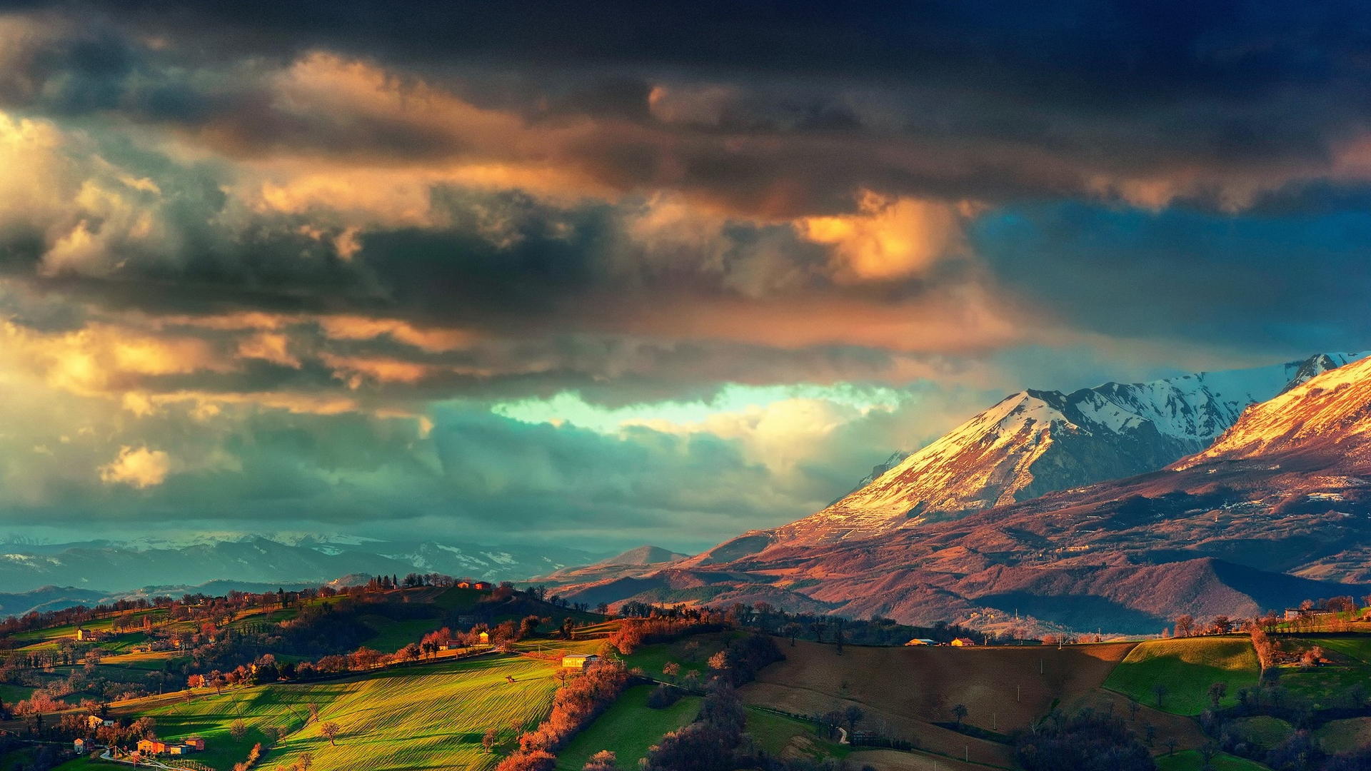 鮮やかな壁紙,空,自然,雲,自然の風景,山