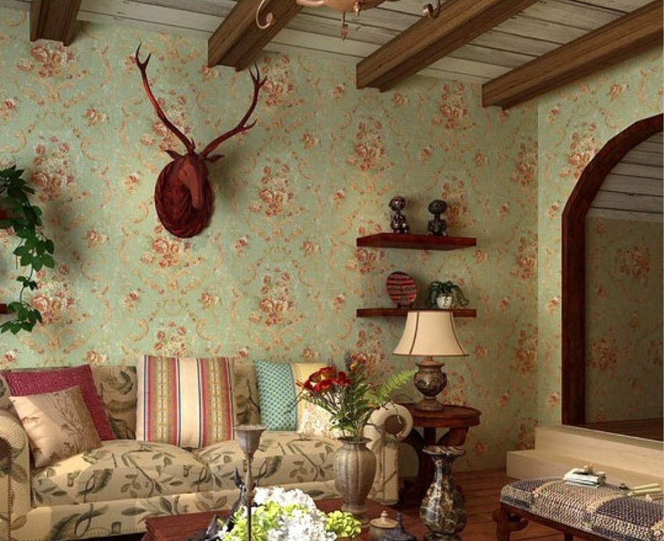 country style wallpaper,room,interior design,wall,property,furniture