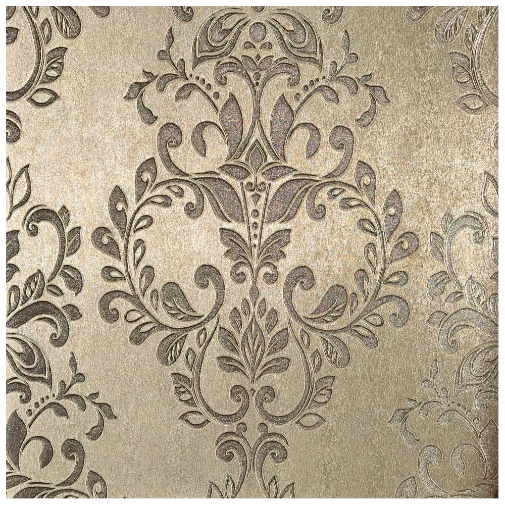 metallic damask wallpaper,pattern,brown,wallpaper,visual arts,design