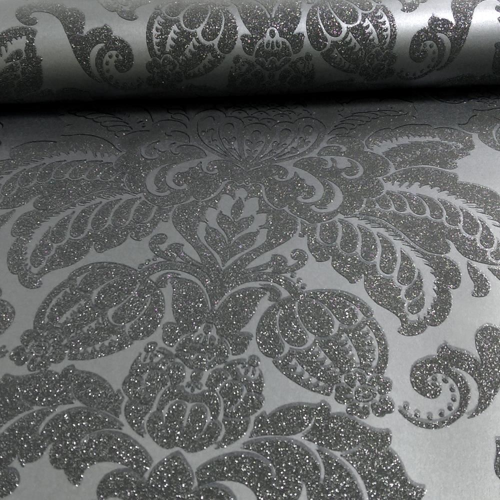 New Arthouse Glisten Victorian Damask Pattern Floral Glisten Damask