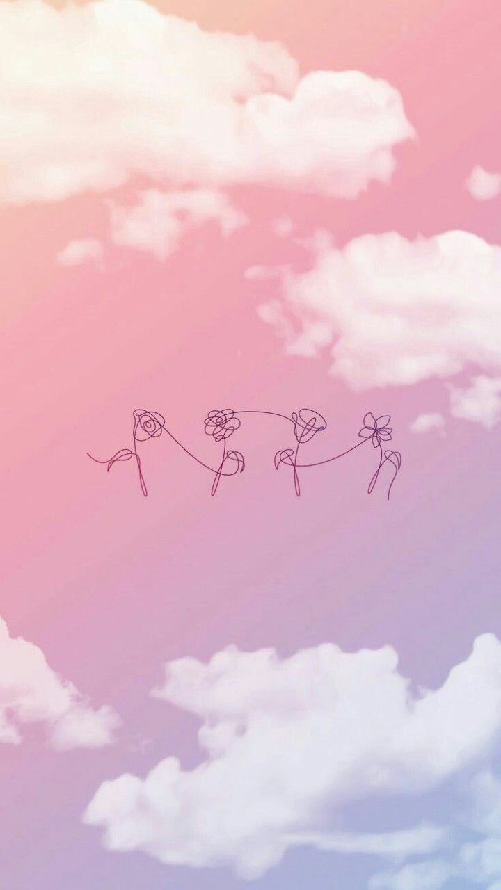 사랑 텀블러 벽지,하늘,분홍,구름,낮,삽화