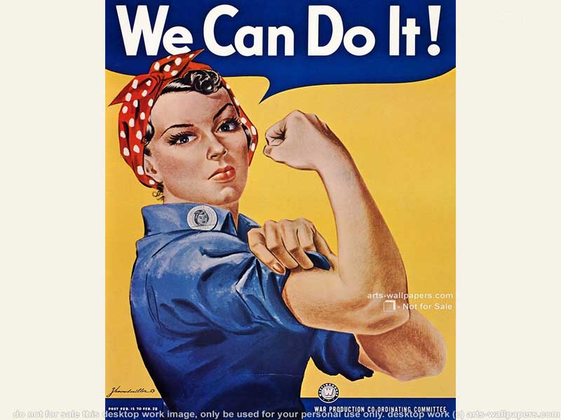 we can do it wallpaper,poster,album cover,vintage advertisement,advertising,illustration