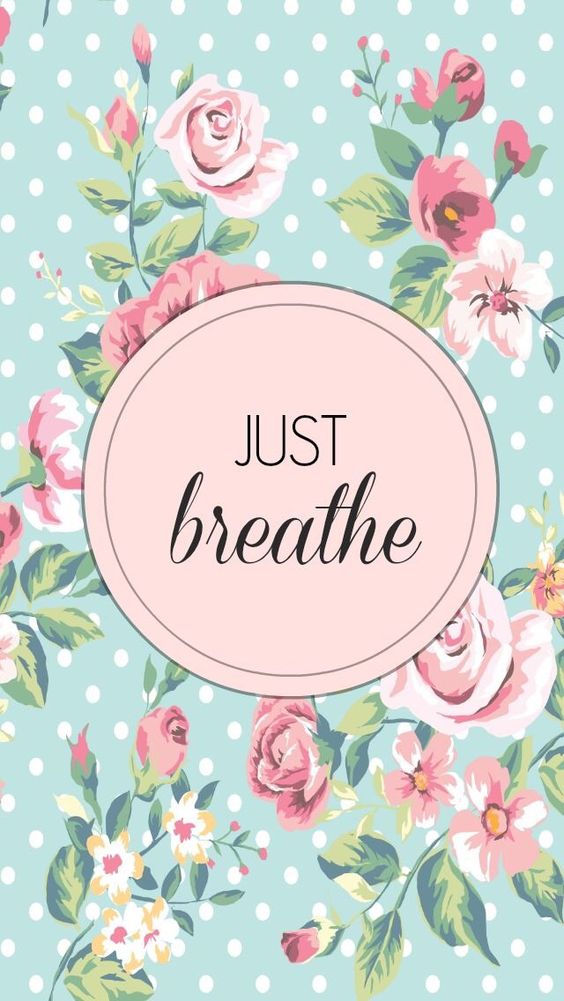 just breathe wallpaper,pink,text,pattern,illustration,floral design