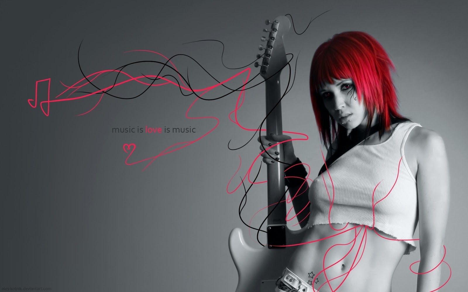 carta da parati ragazza di musica,rosso,illustrazione,costume,cg artwork,disegno grafico