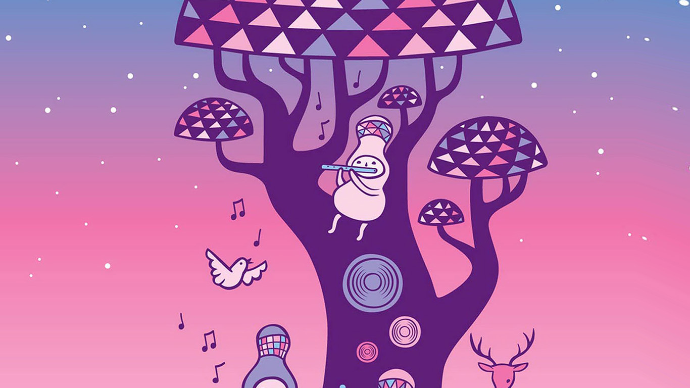 cute music wallpapers,illustration,cartoon,violet,organism,graphic design