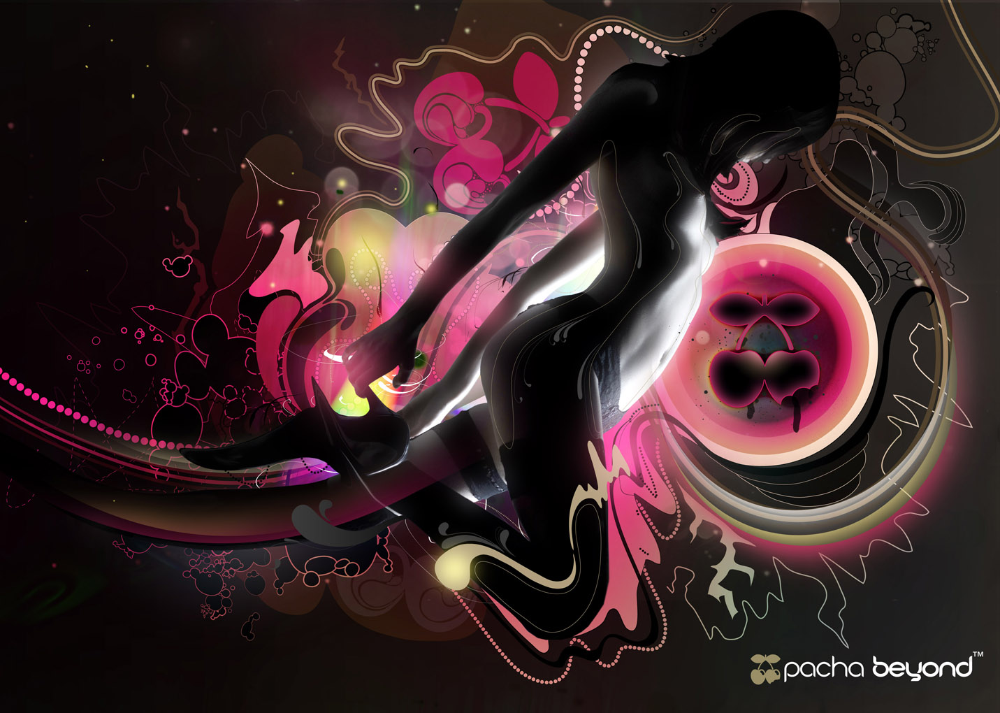 house music wallpaper,graphic design,pink,cg artwork,illustration,art