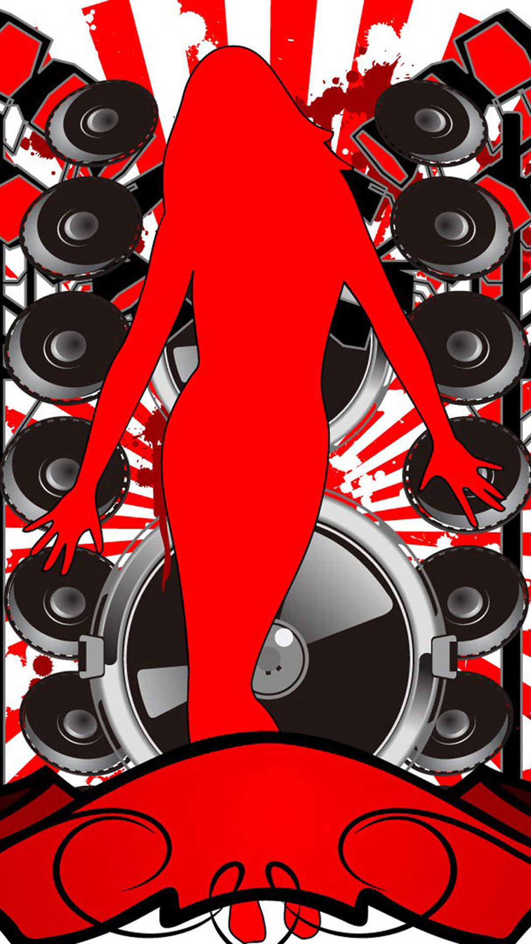 hd musik wallpaper für android,rot,illustration,handyhülle