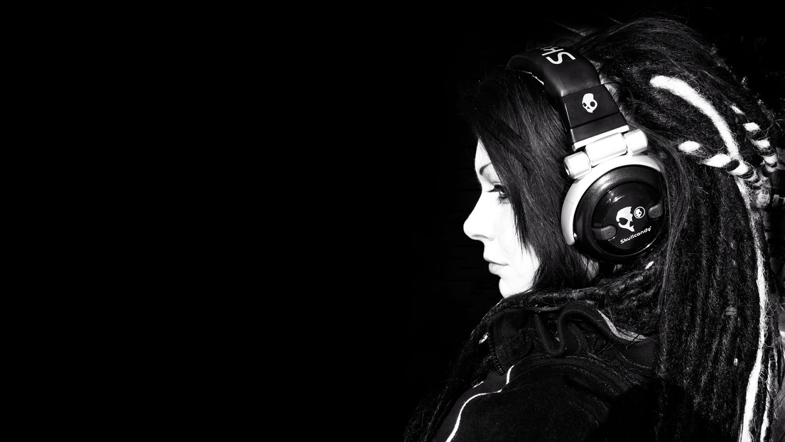 black music wallpaper,black,white,headphones,audio equipment,black and white