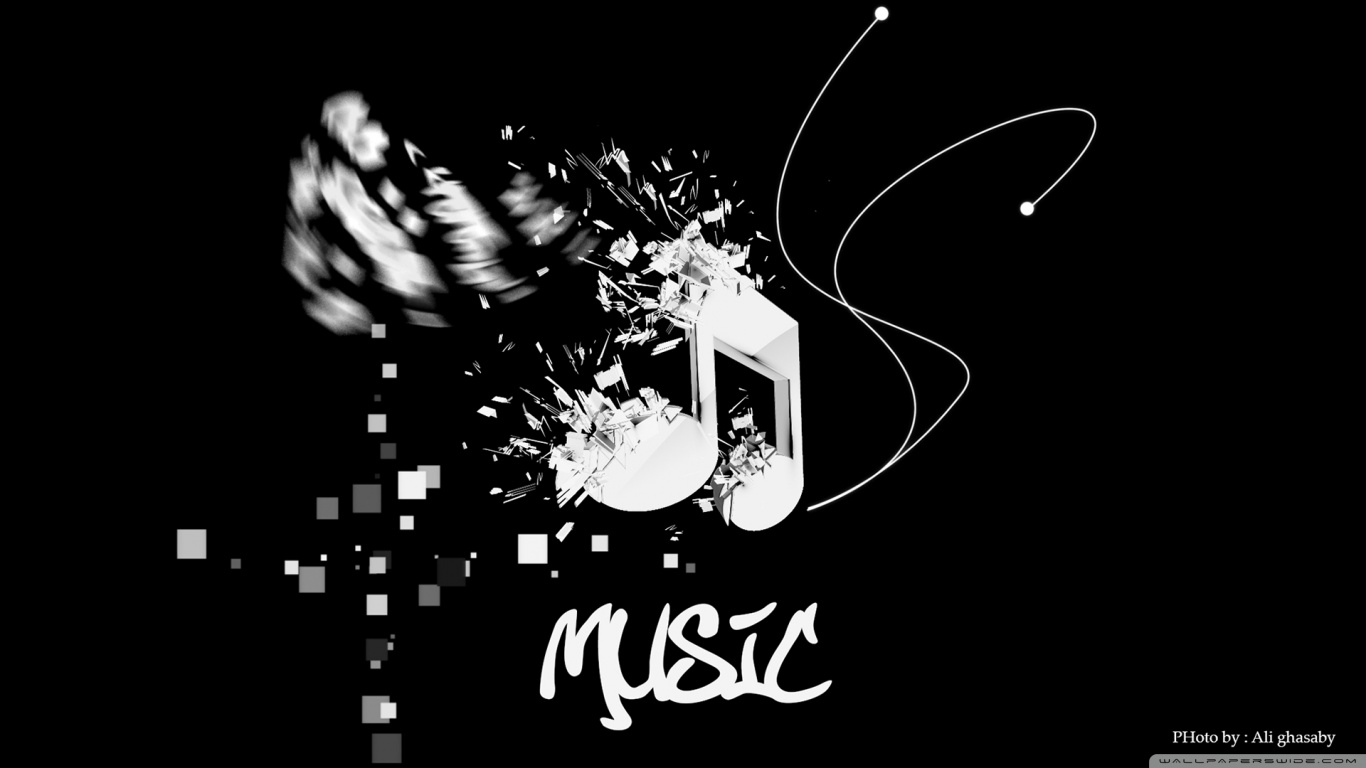 music related wallpapers,black,black and white,font,graphic design,text