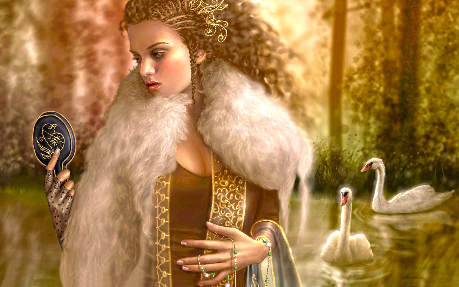 dream girl wallpaper,beauty,fashion,mythology,cg artwork,long hair