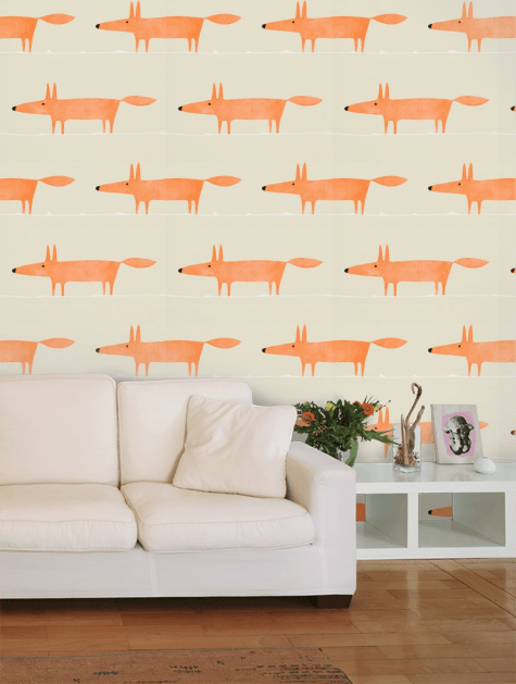 scion fox wallpaper,orange,wand,hintergrund,gelb,wandaufkleber