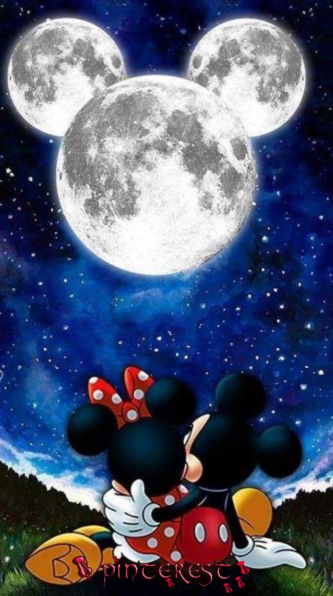 mickey mouse wallpaper,moon,cartoon,sky,animated cartoon,astronomical object