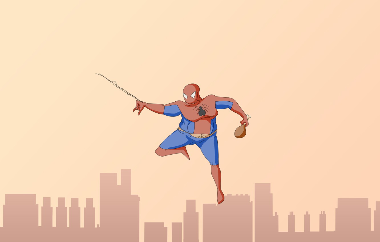 spiderman wallpaper,illustration,karikatur,erfundener charakter,superheld,springen