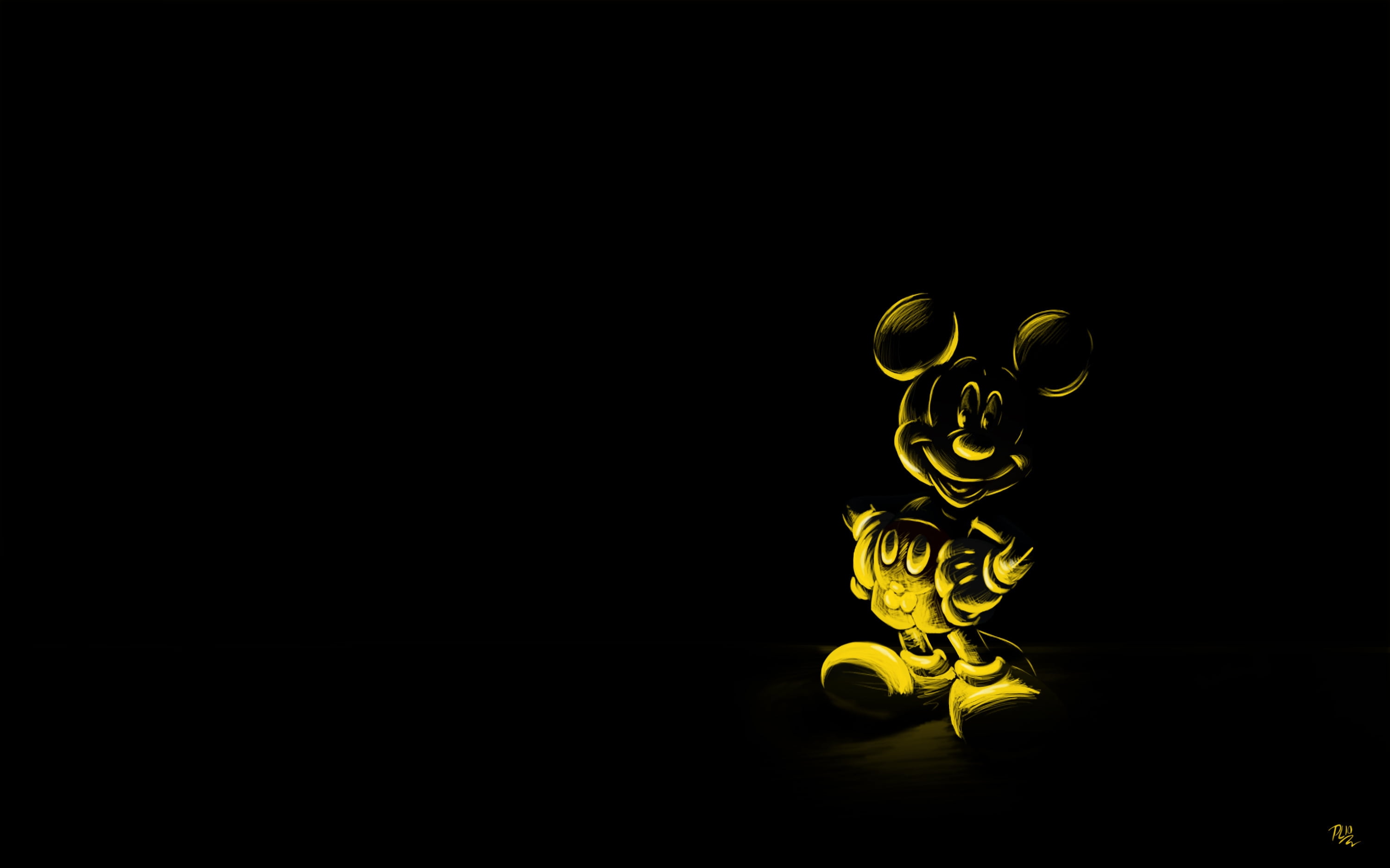 mickey mouse wallpaper,black,yellow,macro photography,darkness,font