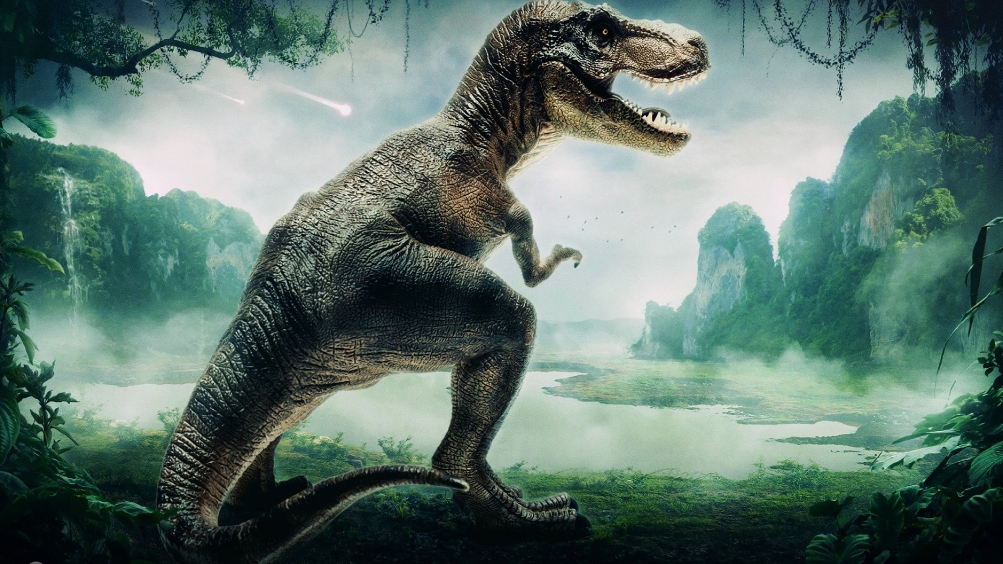 fond d'écran de dinosaure,dinosaure,tyrannosaure,velociraptor,paysage naturel,troodon