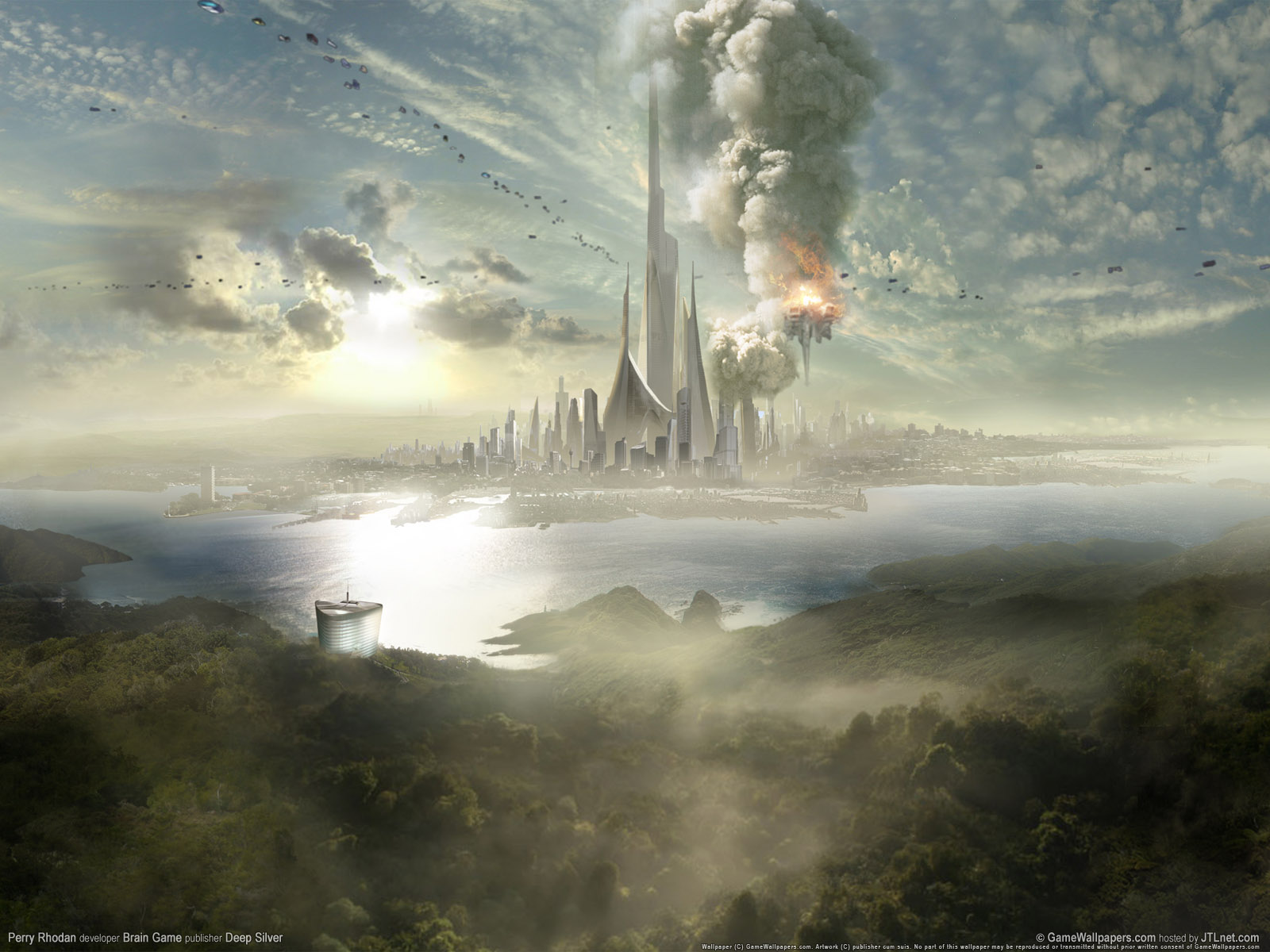 fantasy wallpaper,sky,atmosphere,cloud,landscape,strategy video game