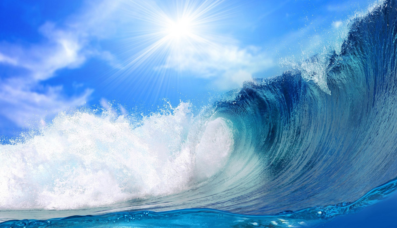 carta da parati dell'oceano,onda,onda del vento,cielo,blu,oceano