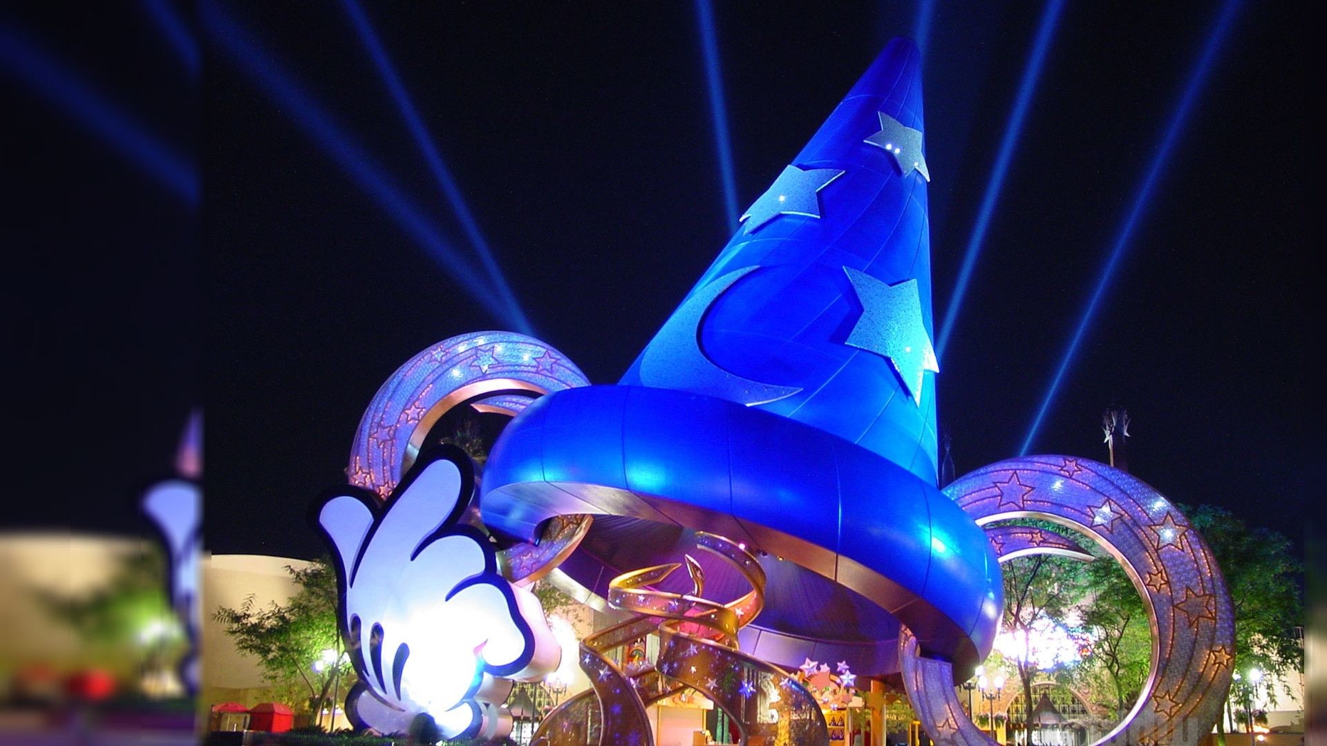 disney wallpaper,light,majorelle blue,lighting,amusement park,stage