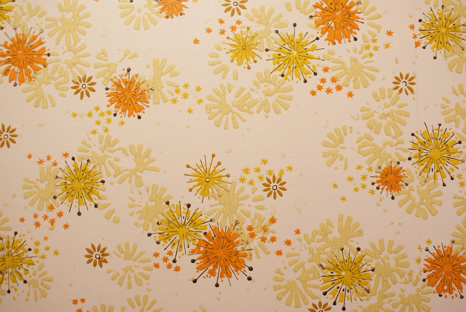 빈티지 벽지,노랑,무늬,꽃 무늬 디자인,벽지,꽃