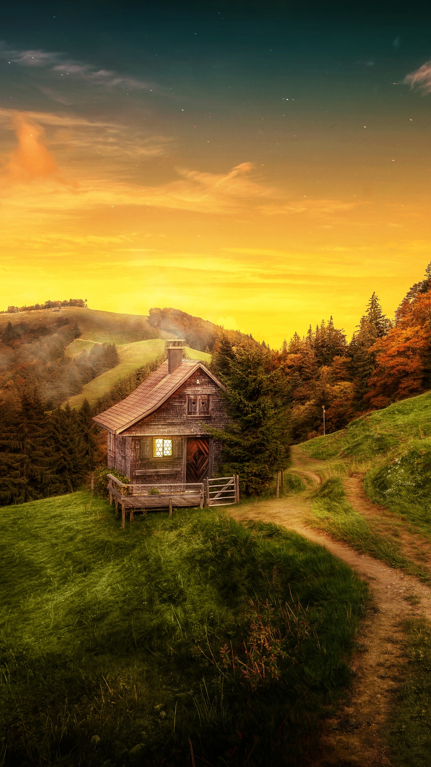 house wallpaper,natural landscape,nature,sky,home,house