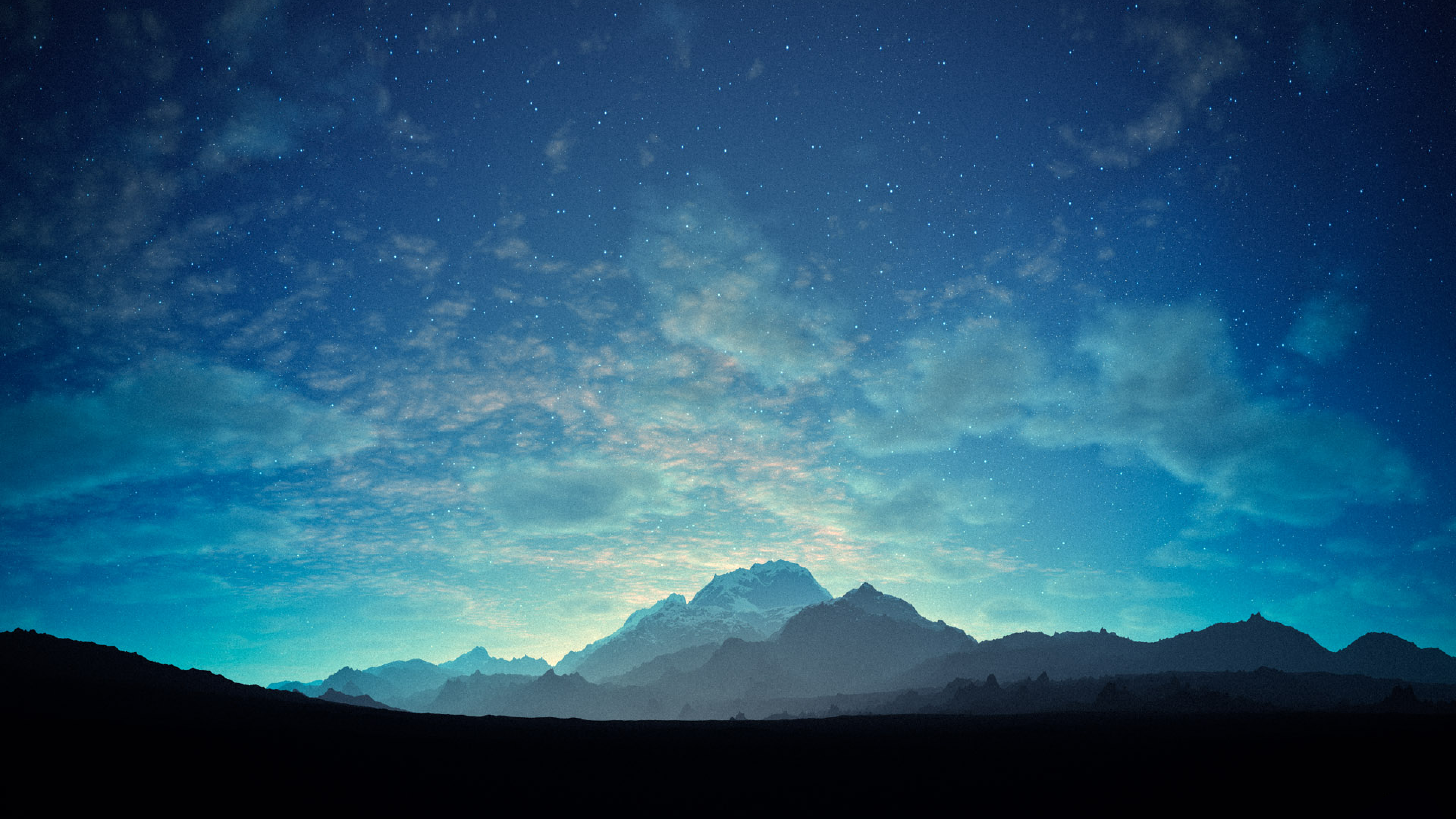 night wallpaper,sky,blue,cloud,nature,mountain